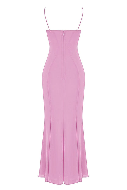 pink maxi dress
