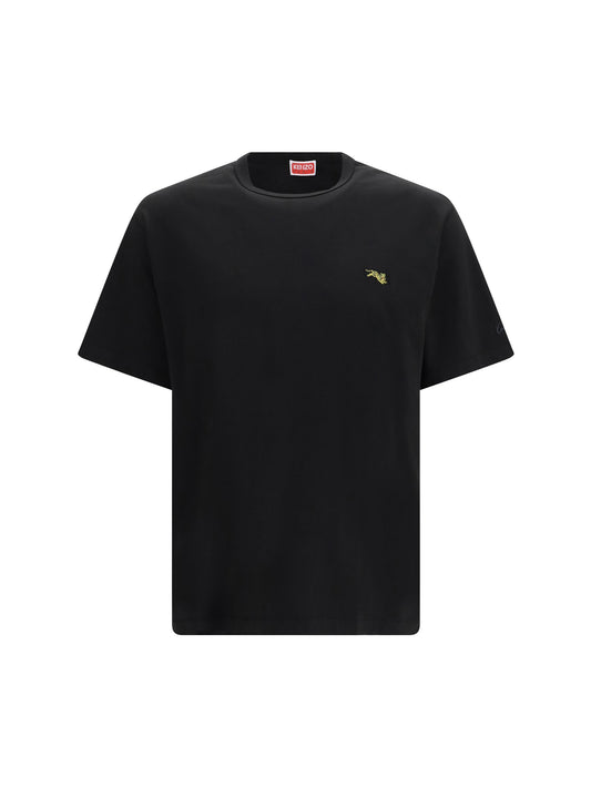 Kenzo Jumping Tiger Embroidered T-Shirt — Black
