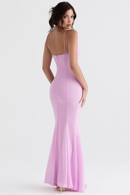 pink maxi dress