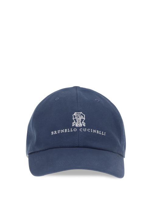 Brunello Cucinelli M252D9850 Baseball Cap — Navy
