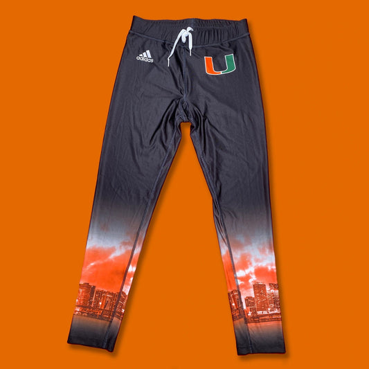 Miami Hurricanes Adidas Sample Womens Spandex Workout Pants