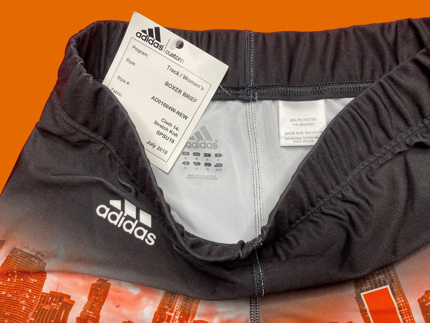 Miami Hurricanes Adidas Sample Womens Workout Tights Shorts