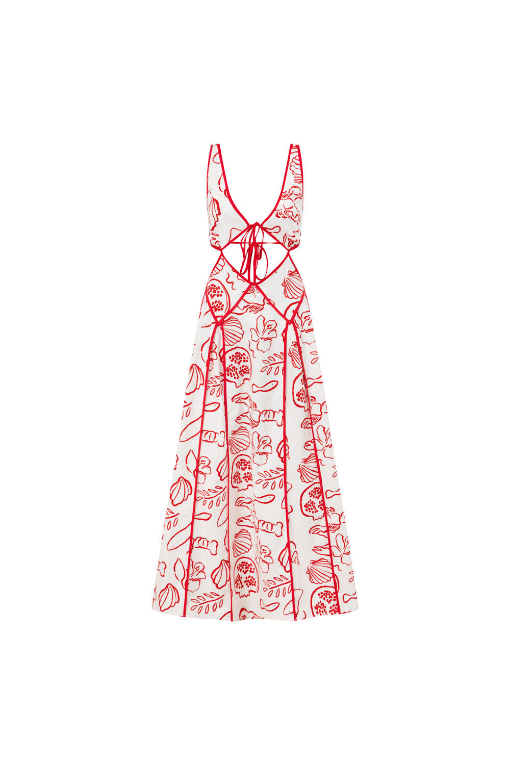 SAMPLE-Eliska Dress - Shoreline Red