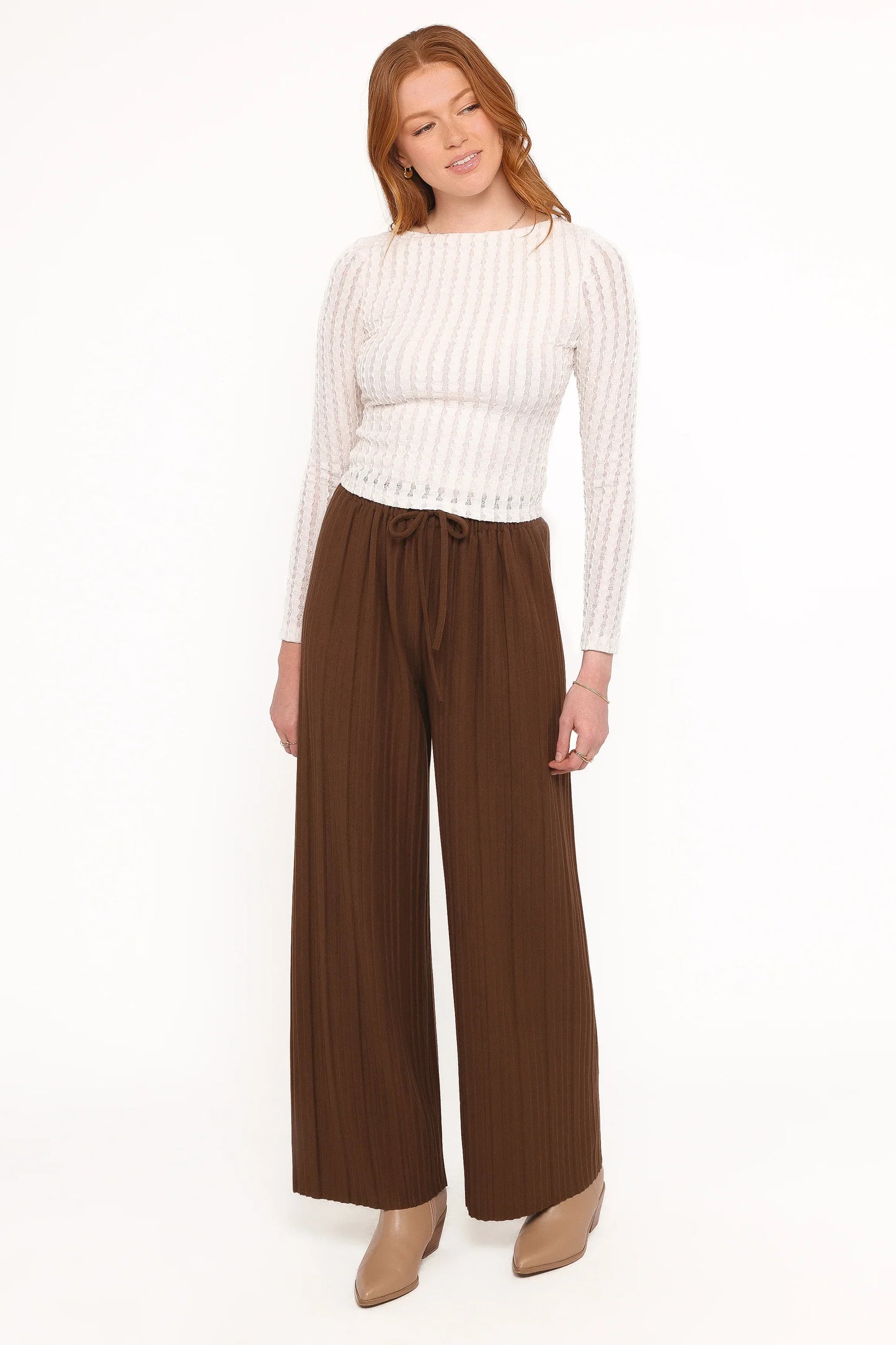 Bellatrix Textured Knit Top - Cream