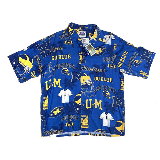 Michigan Wolverines Reyn Spooner Football Hawaiian Shirt NEW