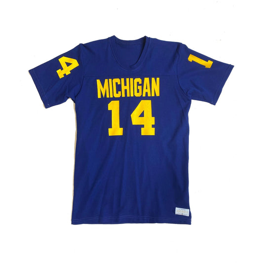 Michigan Wolverines Authentic 80's Sand Knit Football Jersey