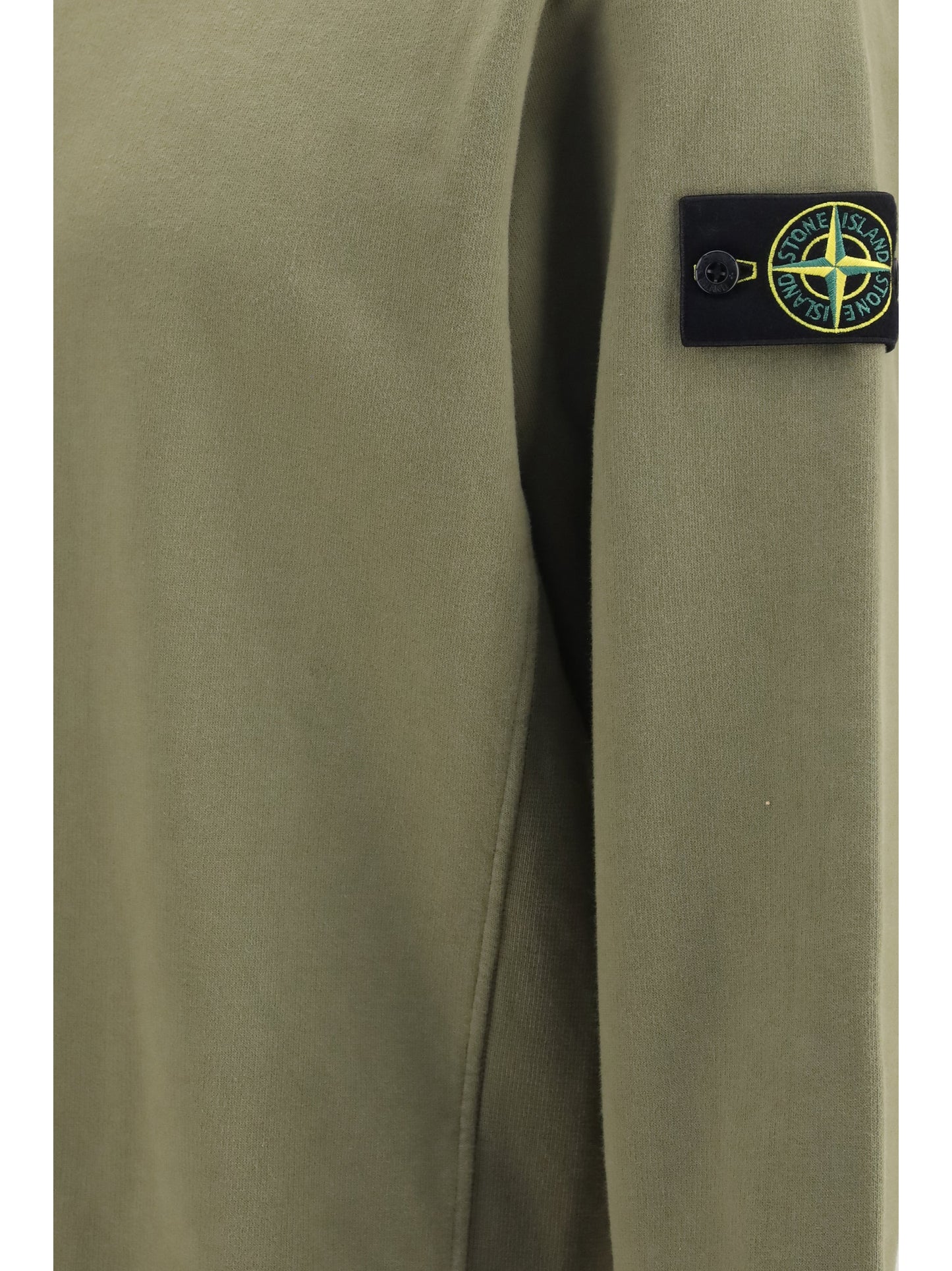 Stone Island Crewneck Cotton Sweatshirt — Green