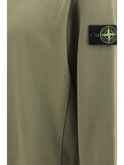 Stone Island Crewneck Cotton Sweatshirt — Green