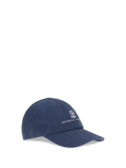 Brunello Cucinelli M252D9850 Baseball Cap — Navy