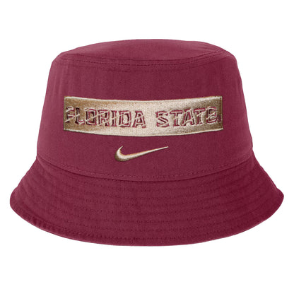 Nike Seminole Logo/Florida State Apex Bucket Hat - Garnet