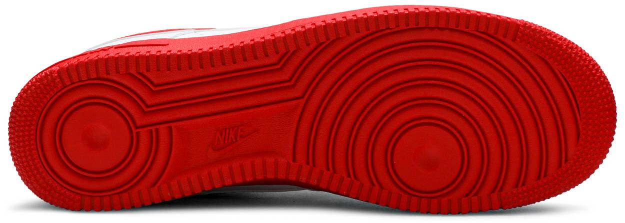 Force 1 Low White Red Midsole