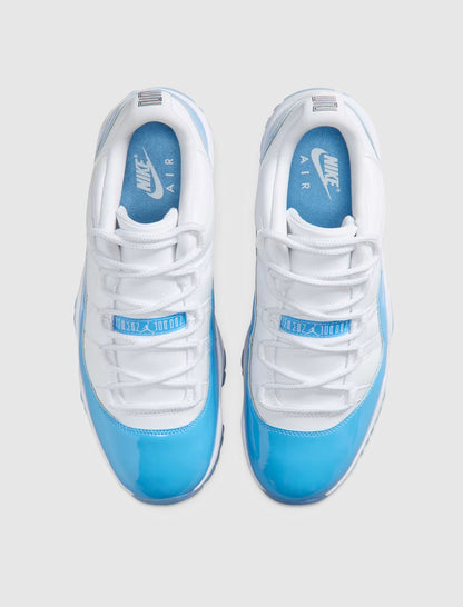 AIR JORDAN 11 RETRO LOW "WHITE/UNIVERSITY BLUE/BLACK"