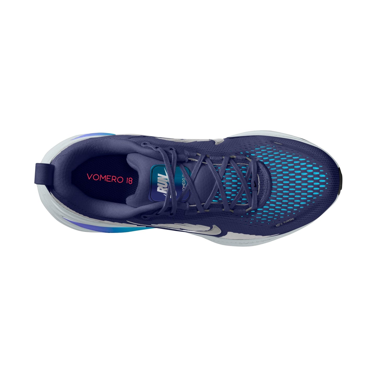 Nike Vomero 18 Men's Running Shoes -  Blue Void/Blue Lightning/Bright Crimson/Metallic Silver