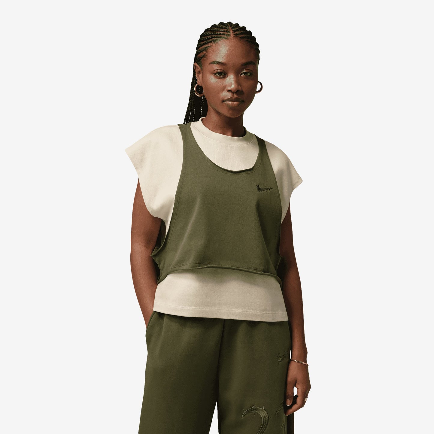 Teyana Taylor x Short-Sleeve T-Shirt Coconut Milk | Rough Green | Black