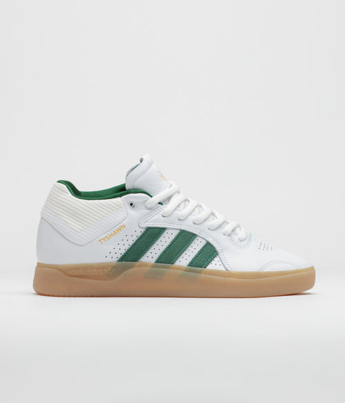 Adidas Tyshawn Shoes - FTWR White / Collegiate Green / Gum4