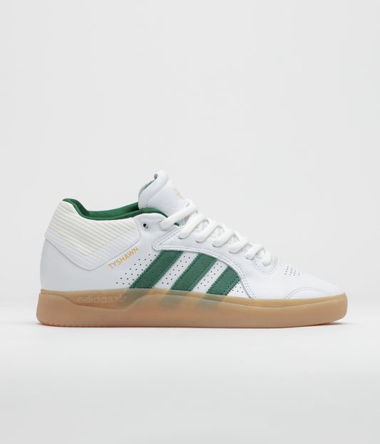 Adidas Tyshawn Shoes - FTWR White / Collegiate Green / Gum4