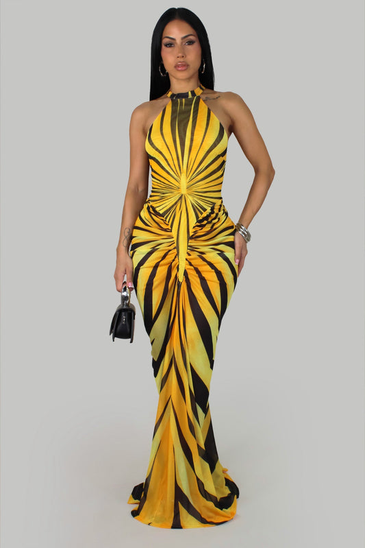 Solaris Sculpted  Maxi Dress