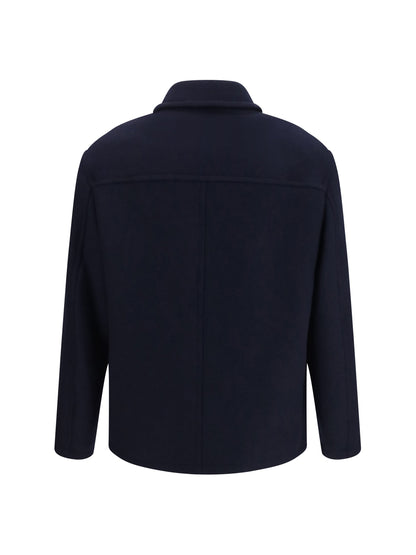 Brooksfield Wool Work Shirt Jacket — Navy
