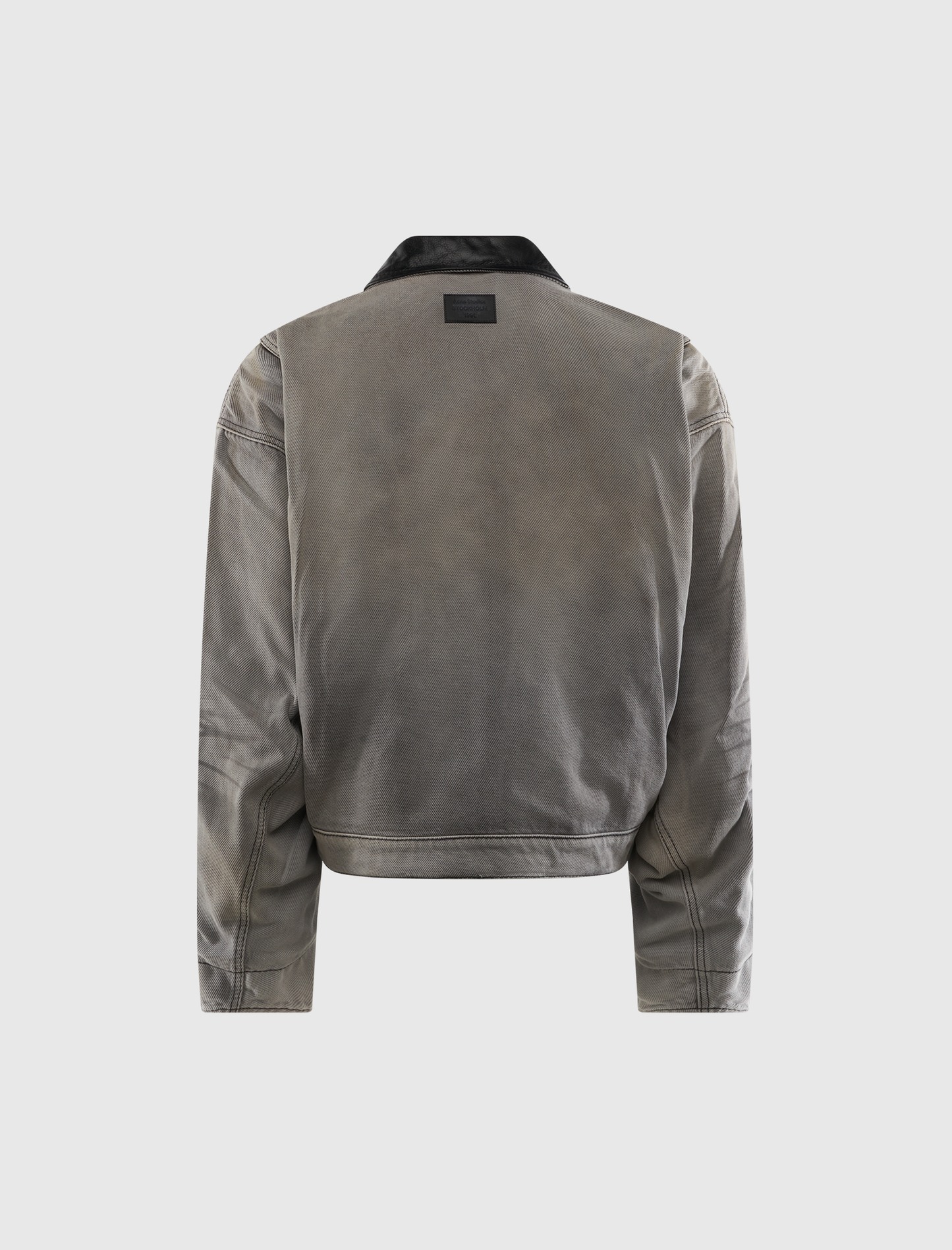 FADED DENIM BOMBER JACKET
