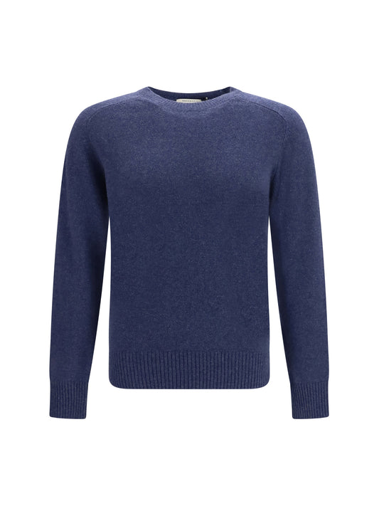Brooksfield Cashmere Crewneck Sweater — Blue