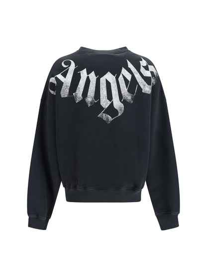 Palm Angels Oversized Logo Sweatshirt — Black