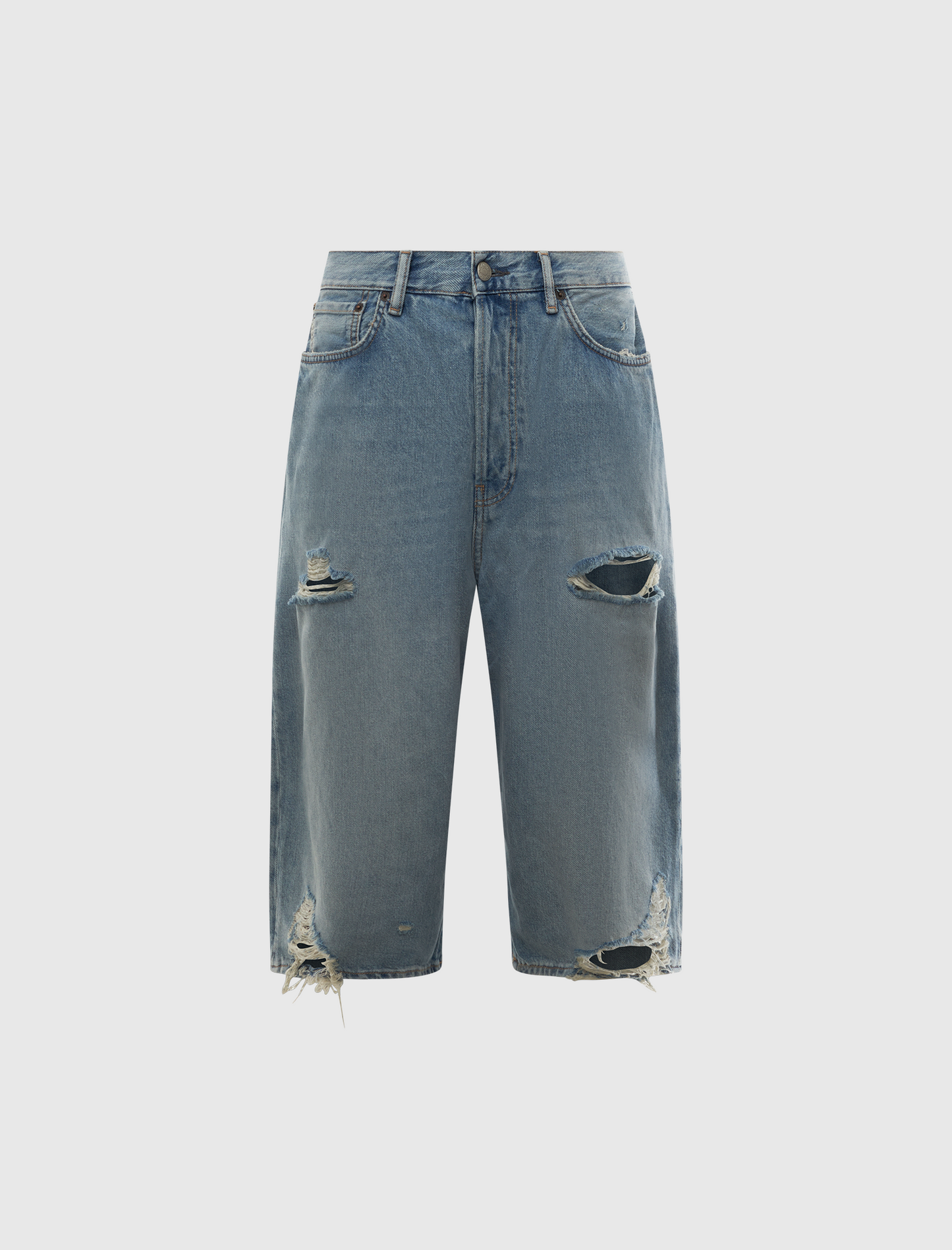 DISTRESSED DENIM SHORTS