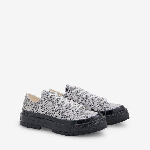 Chuck '70 Formal Suede Snake Print Low Barely Grey | Black
