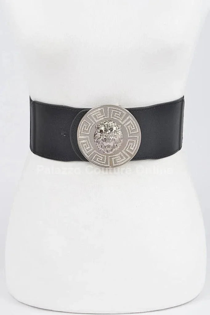 Regal Lion Medallion Elastic Waist Belt (Plus Size)