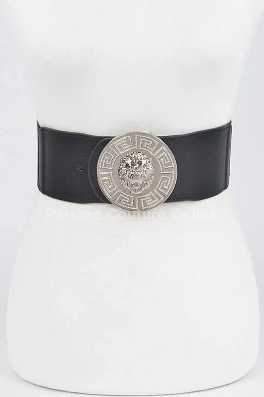 Regal Lion Medallion Elastic Waist Belt (Plus Size)