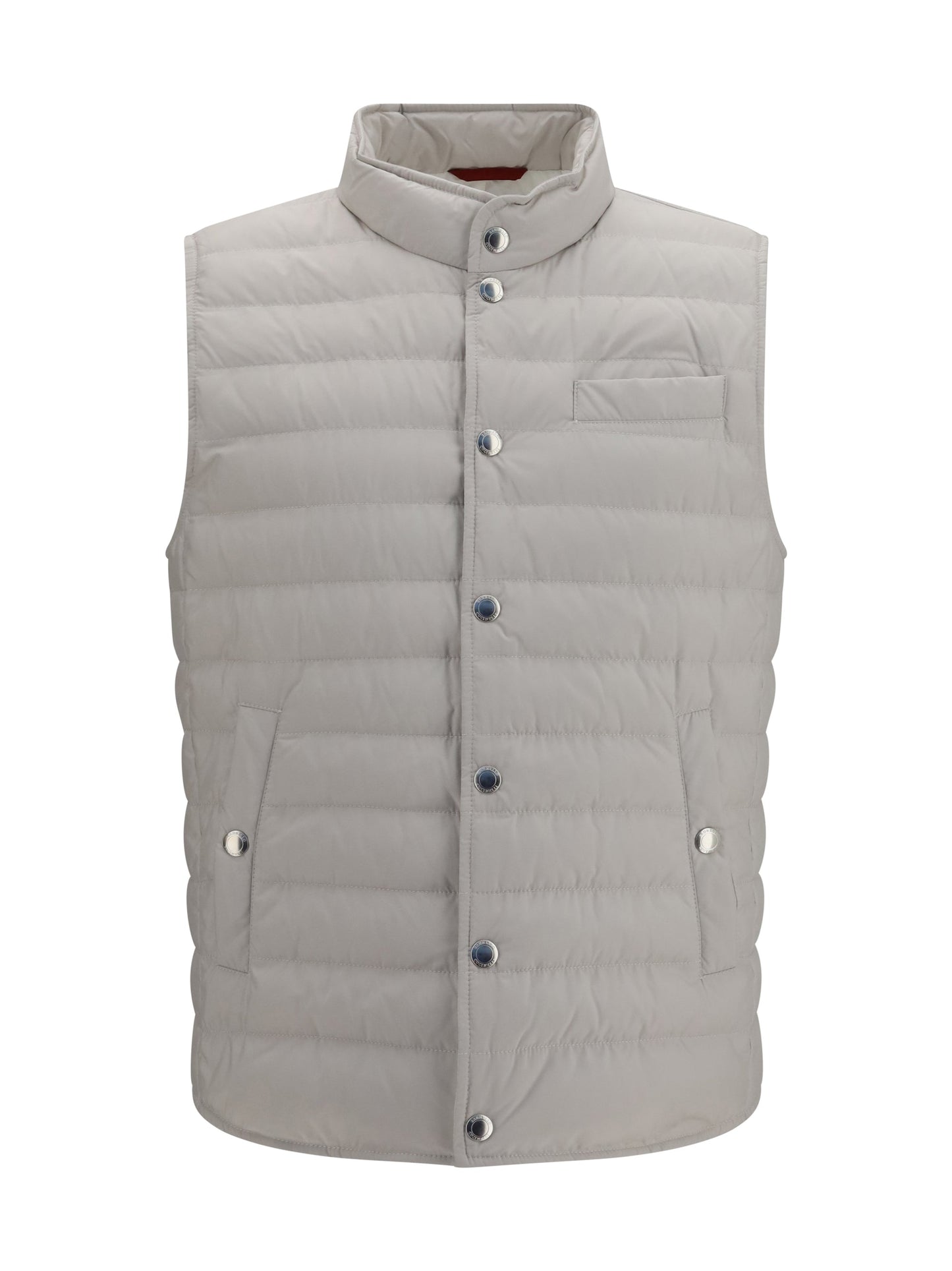 Brunello Cucinelli Padded Quilted Gilet — Gray