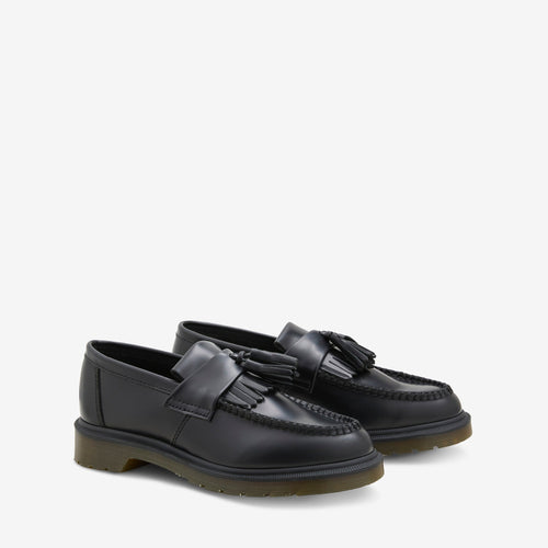 Adrian Tassel Loafer Black Polished Smooth