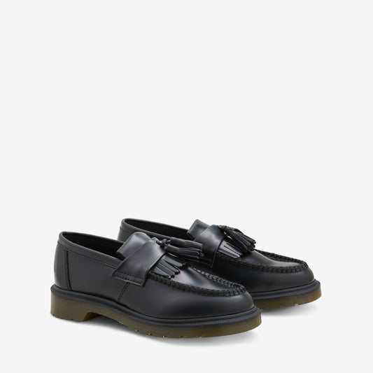 Adrian Tassel Loafer Black Polished Smooth