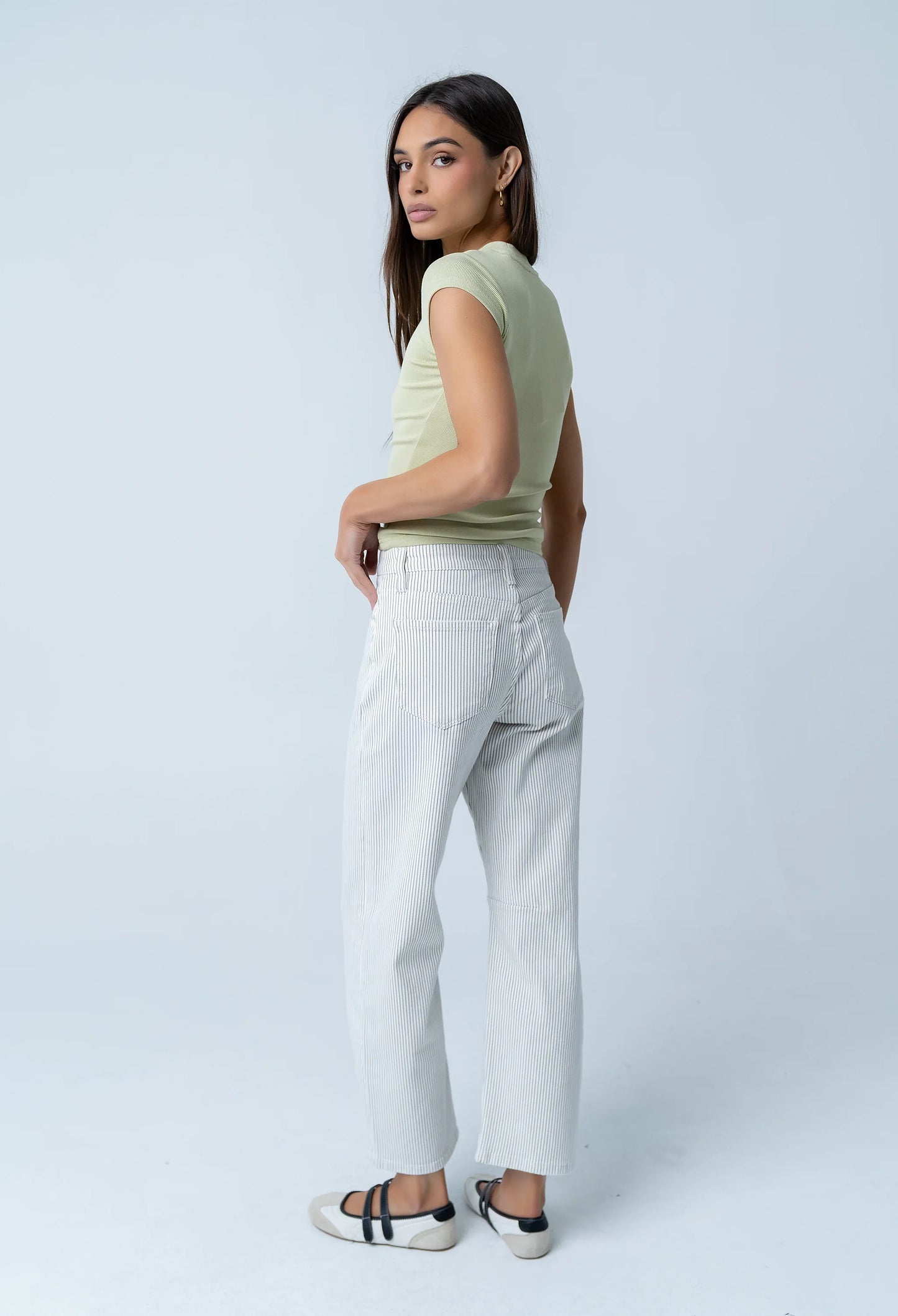 Asher Ribbed Top in Sage