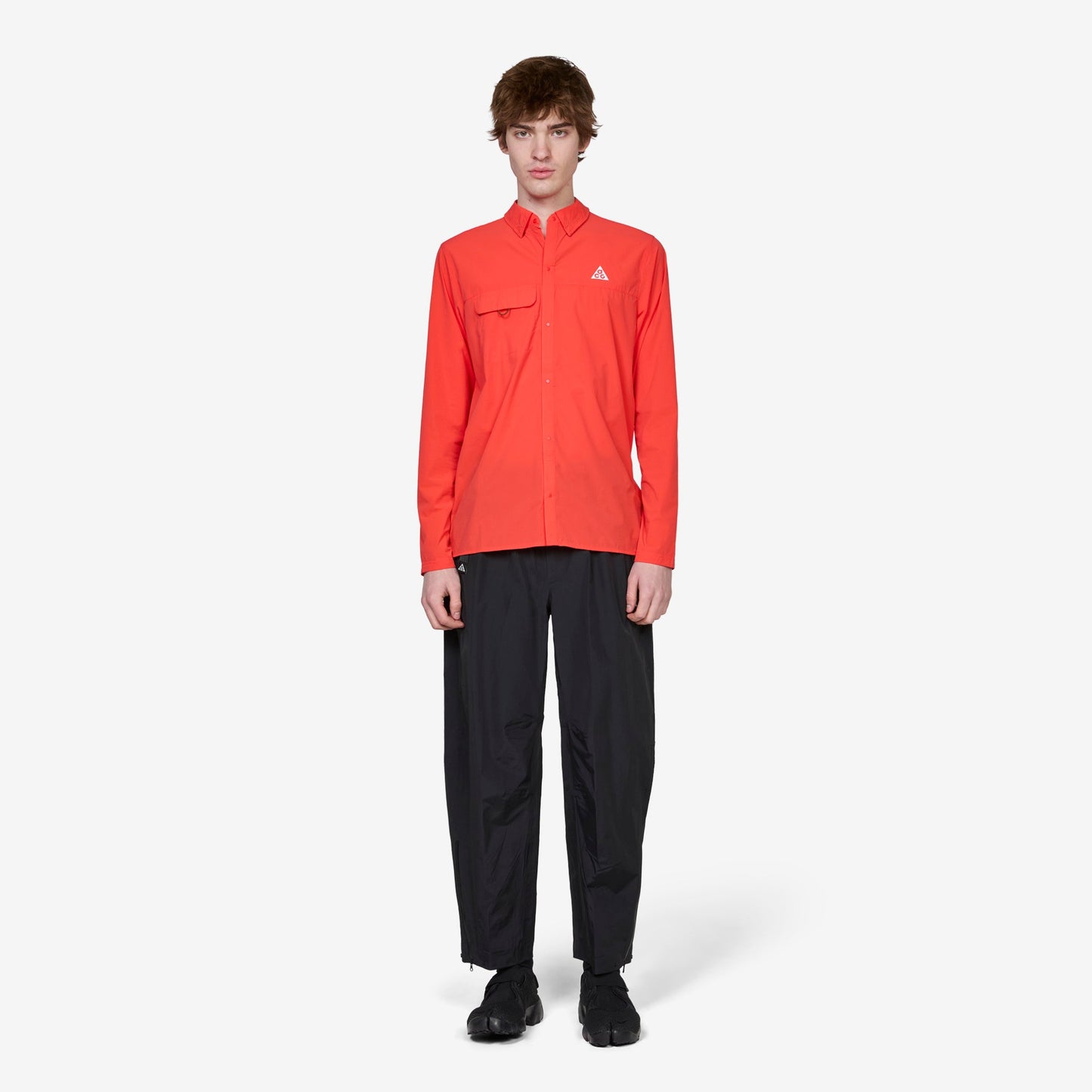 ACG 'Aireez' Long-Sleeve Button-Up Trail Running Top Light Crimson | Summit White