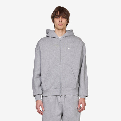 Solo Swoosh Full-Zip Hoodie Dark Grey Heather | Sail