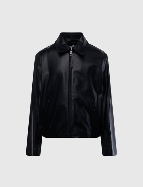 LEATHER ZIP-UP JACKET