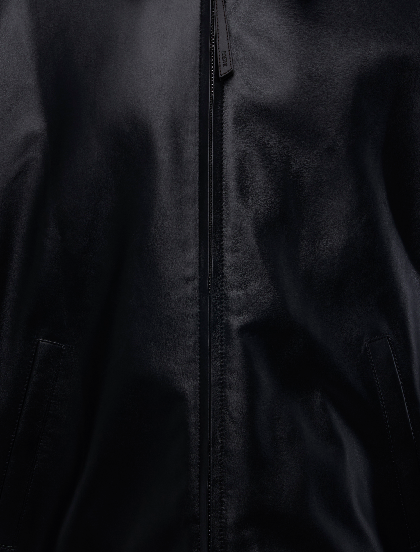 LEATHER ZIP-UP JACKET