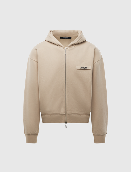 LE HOODIE ZIP GROS GRAIN