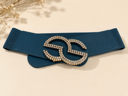 Luxe Crystal Stretch Waist Belt