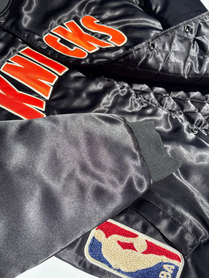 1/1 New York Knicks Quilt Lined Satin Coaches Jacket NEW