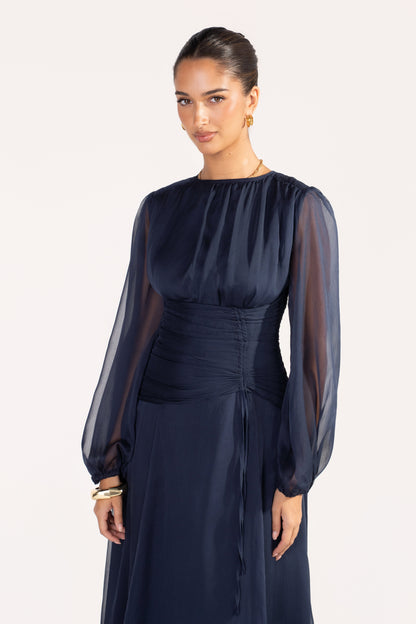 Lunara Long Sheer Sleeve Maxi Dress