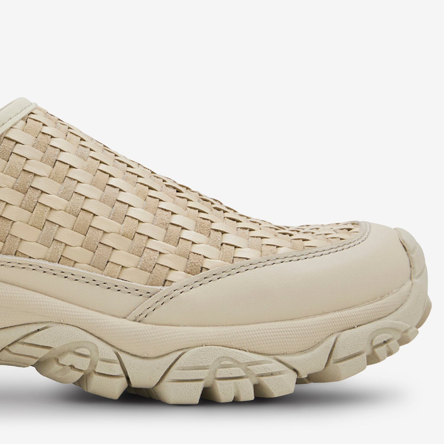 Moab 2 Slide Woven Leather Stucco