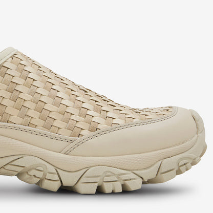 Moab 2 Slide Woven Leather Stucco