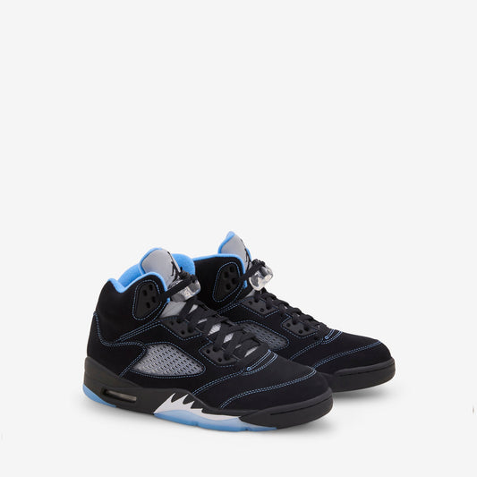 Grade School Air Jordan 5 Retro 'Black Carolina' Black | University Blue | White