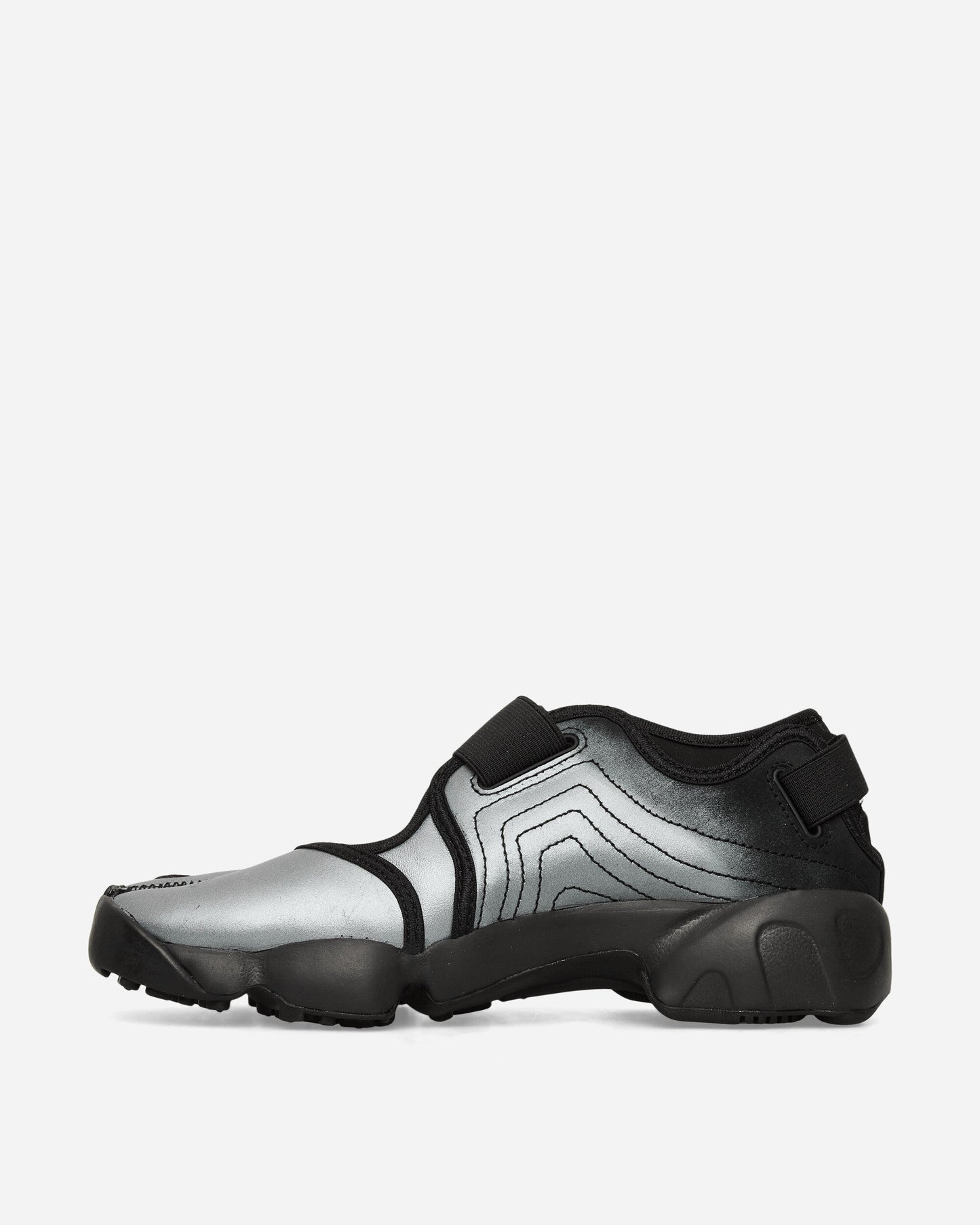 Women's Air Rift Leather Sandals Metallic Silver / Black