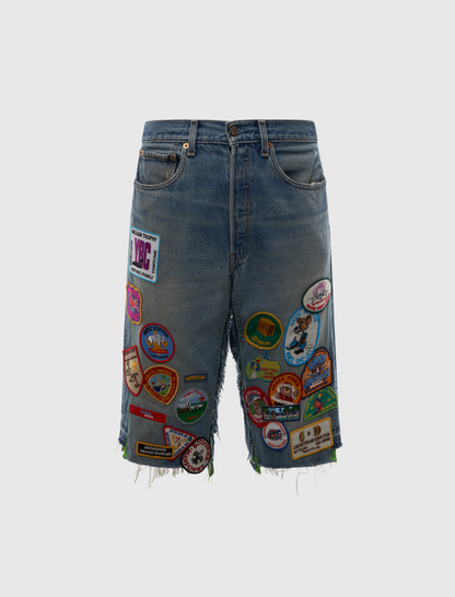 GENTLEMEN'S TRIPLE-WIDE LONG DENIM SHORT