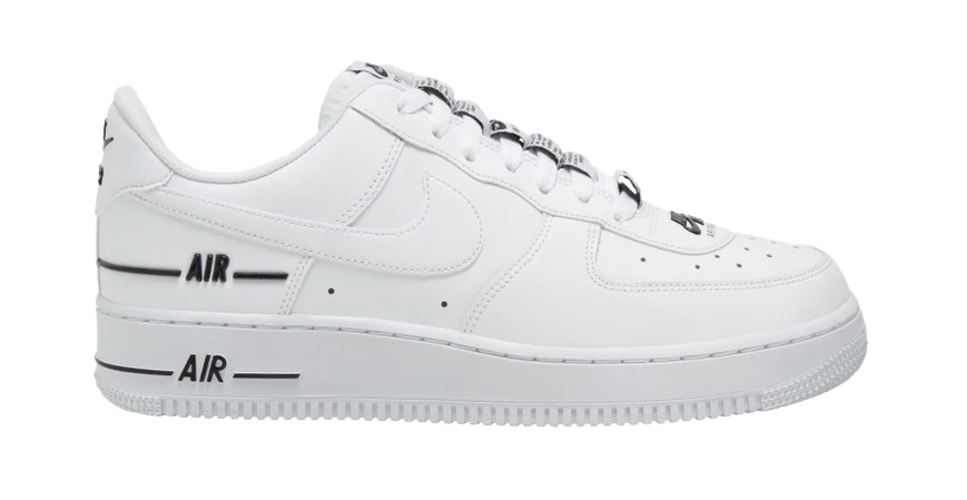 Force 1 Low Double Air Low White Black (GS)