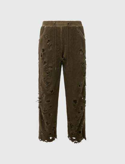 TC DESTROYED KNIT PANTS
