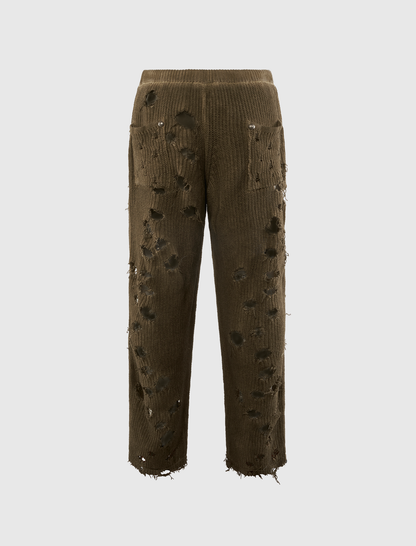 TC DESTROYED KNIT PANTS