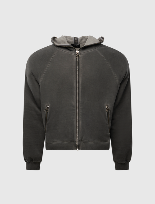BULK SHOULDER GLADIATOR ZIP-UP HOODIE